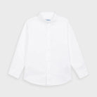Camicia manica lunga bambino Mayoral tinta unita bianca - ErreGiModaBimbo