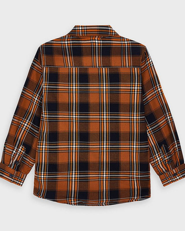 Camicia manica lunga bambino Mayoral Twill quadri - ErreGiModaBimbo