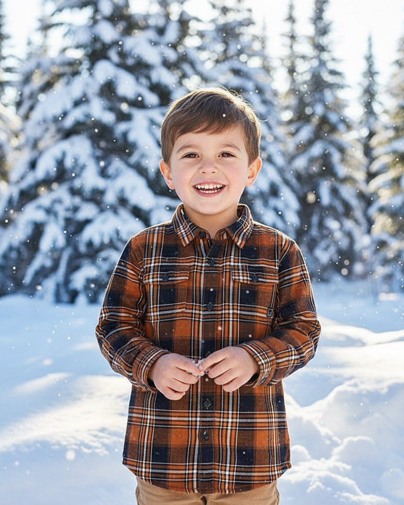 Camicia manica lunga bambino Mayoral Twill quadri - ErreGiModaBimbo