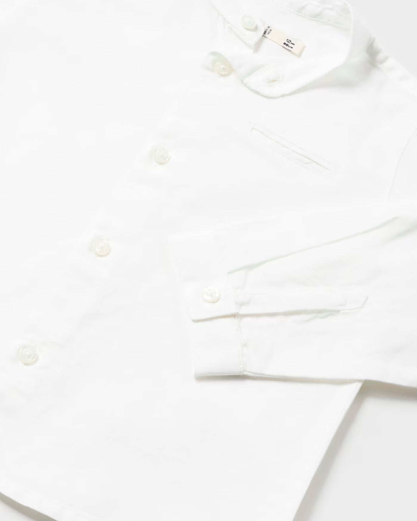 Camicia in lino colletto coreana neonato Mayoral bianca Mayoral Bianco