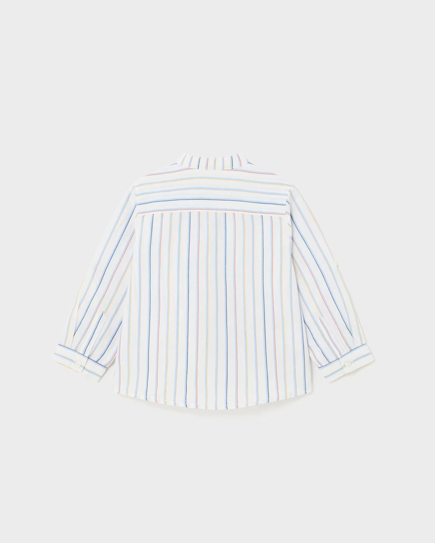 Camicia in lino colletto coreana neonato Mayoral righe multicolore Mayoral Multicolore