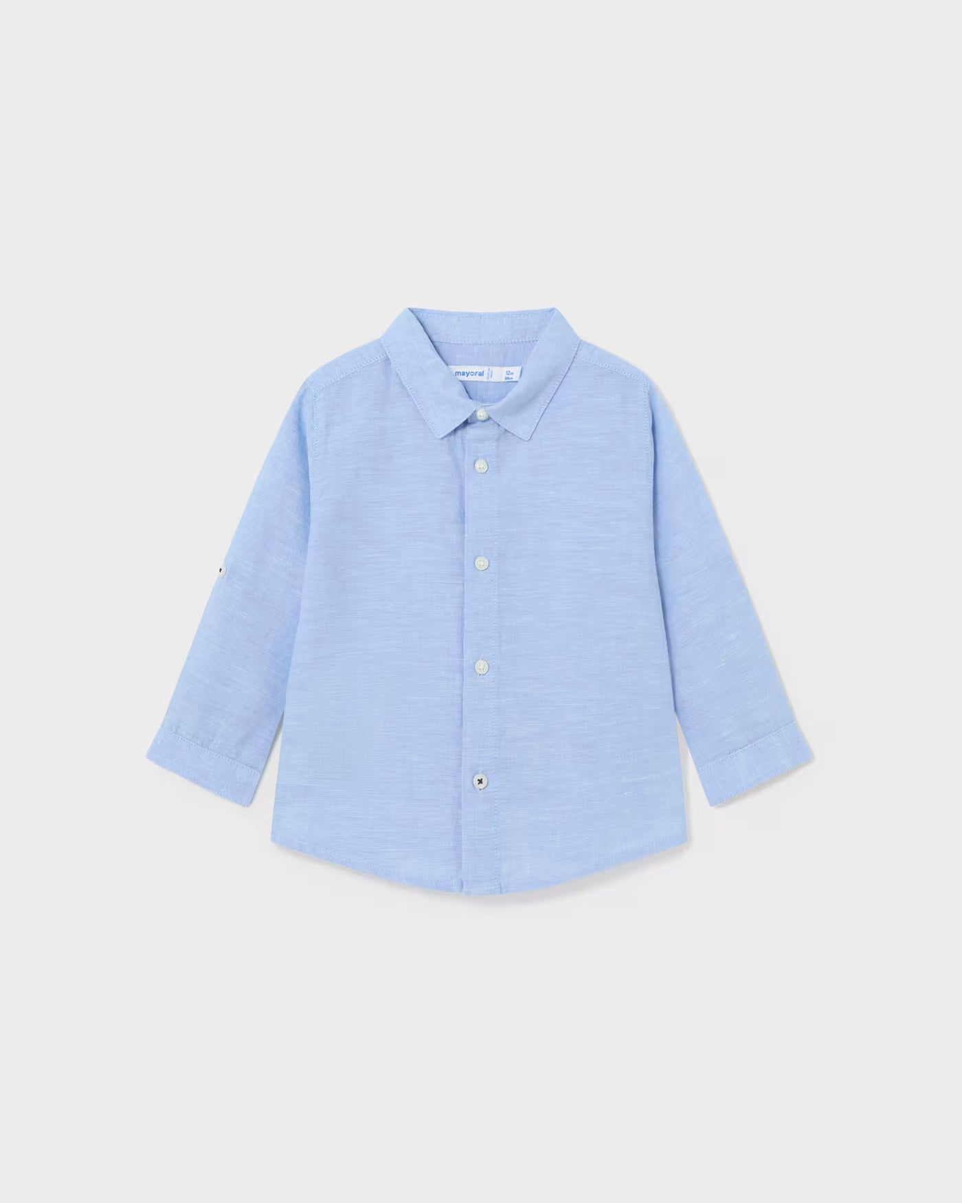 Camicia in lino neonato Mayoral celeste Mayoral Celeste