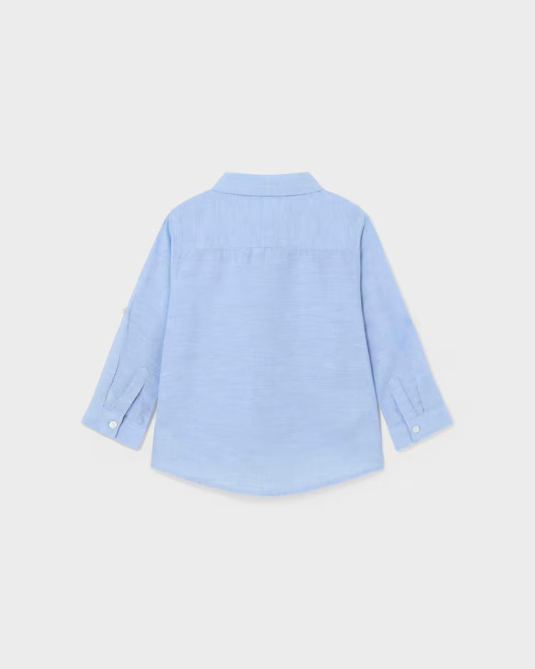 Camicia in lino neonato Mayoral celeste Mayoral Celeste