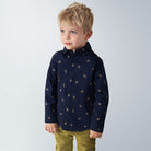 Camicia maniche lunghe bambino Mayoral blu fantasia Biciclette - ErreGiModaBimbo