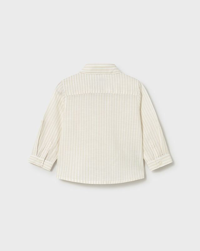 Camicia neonato Mayoral cotone e lino a righe Mayoral 6 Mesi 68cm