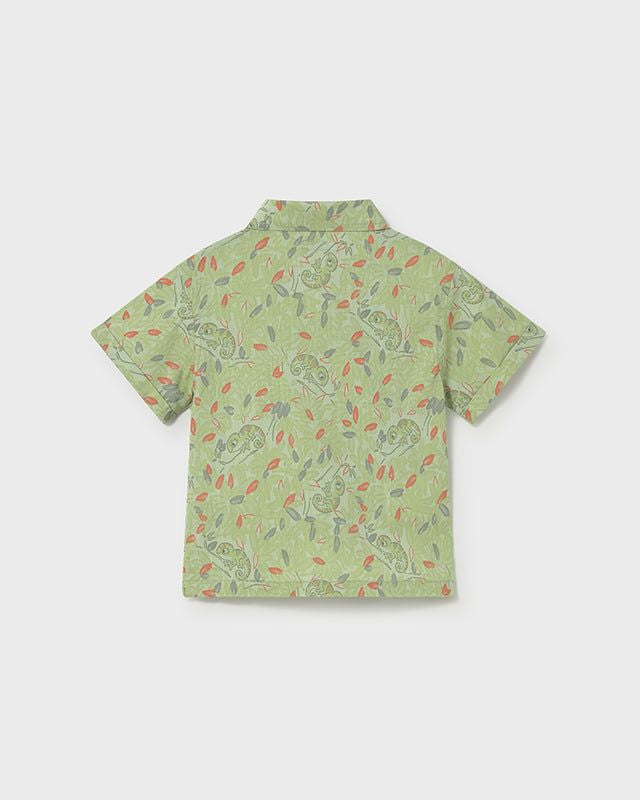 Camicia neonato verde con stampa camaleonti Mayoral 6 Mesi 68cm