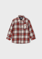 Camicia overshirt bambino Mayoral quadri mattone - ErreGiModaBimbo