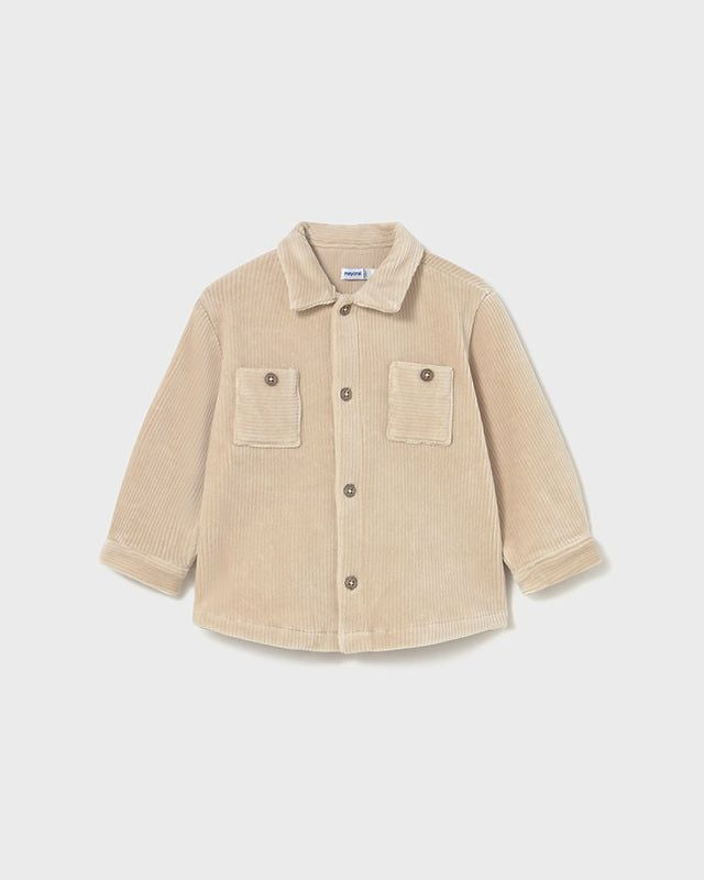 Camicia overshirt in velluto a costine neonato Mayoral beige Mayoral 6 Mesi 68cm