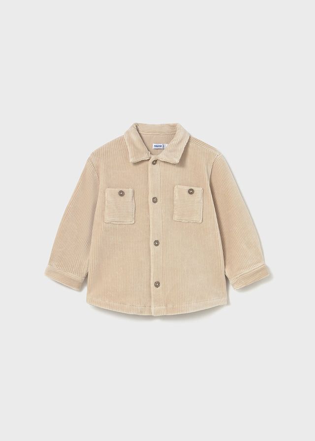 Camicia overshirt in velluto a costine neonato Mayoral beige Mayoral 6 Mesi 68cm