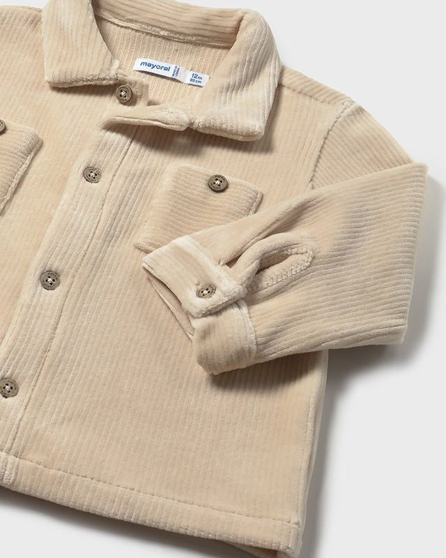 Camicia overshirt in velluto a costine neonato Mayoral beige Mayoral 6 Mesi 68cm