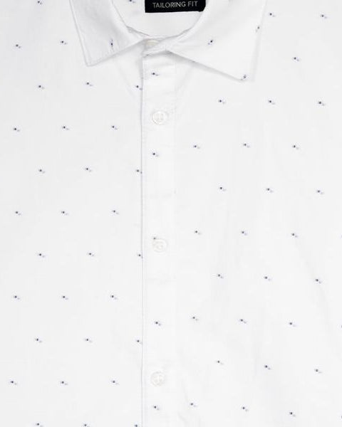 Camicia ragazzo Mayoral bianco fantasia rigata puntini - ErreGiModaBimbo