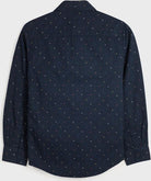 Camicia ragazzo Mayoral blu fantasia geometrica - ErreGiModaBimbo