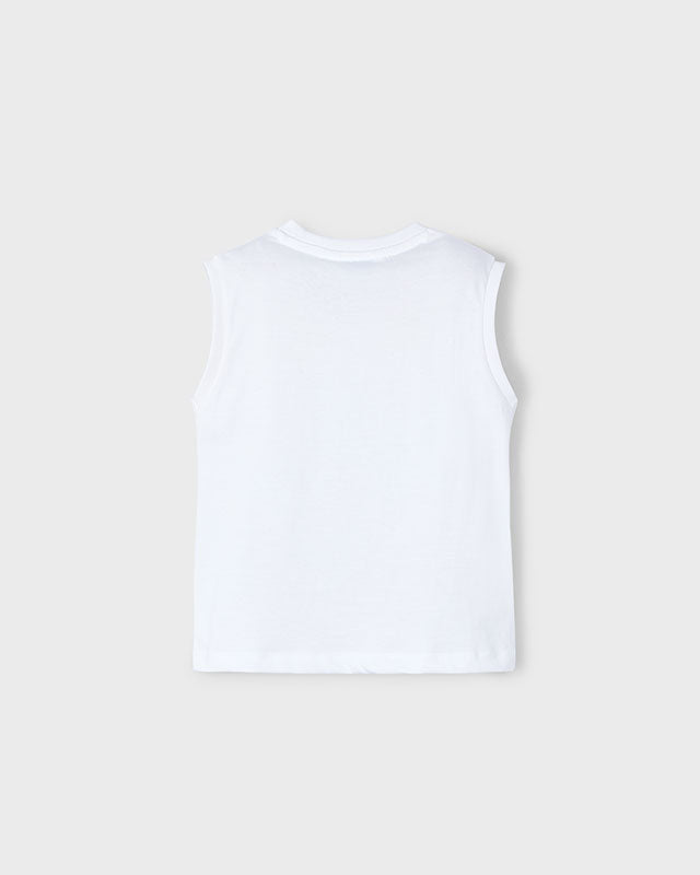 Canottiera bambino Mayoral bianca stampa Tartaruga Mayoral Bianco