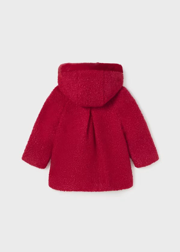 Capotto neonata Mayoral tessuto riccio rosso - ErreGiModaBimbo