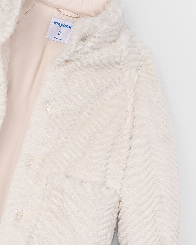 Capotto pellicciotto bambina Mayoral color cecio Mayoral 2 Anni 92cm