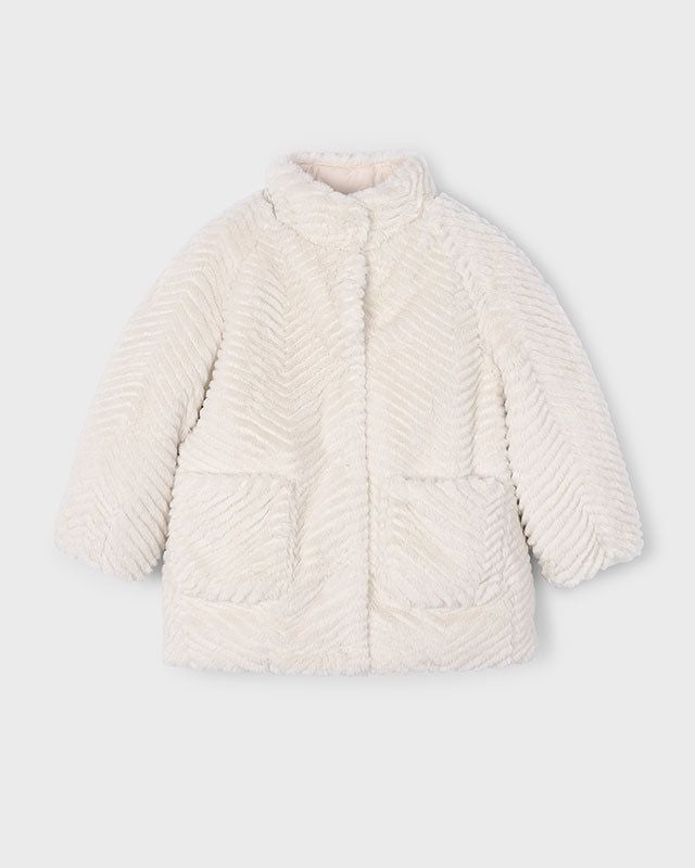 Capotto pellicciotto bambina Mayoral color cecio Mayoral 2 Anni 92cm