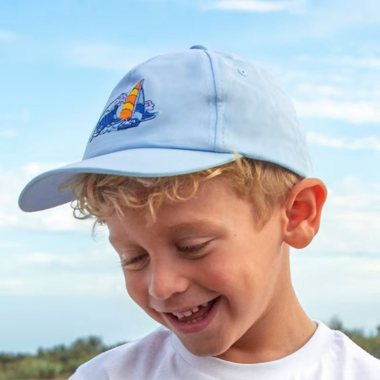 Cappello barca ricamato azzurro cotone bambino Mayoral - ErreGiModaBimbo