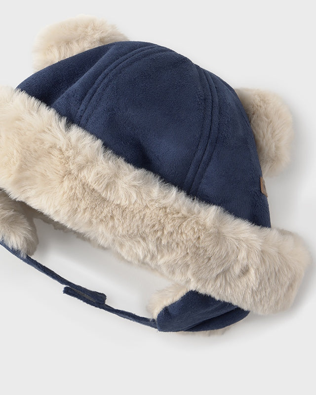 Cappello camoscio orecchie neonato Mayoral Newborn blu Mayoral Blu