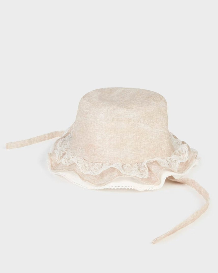 Cappello cerimonia lino neonata Mayoal Newborn Beige Mayoral Beige
