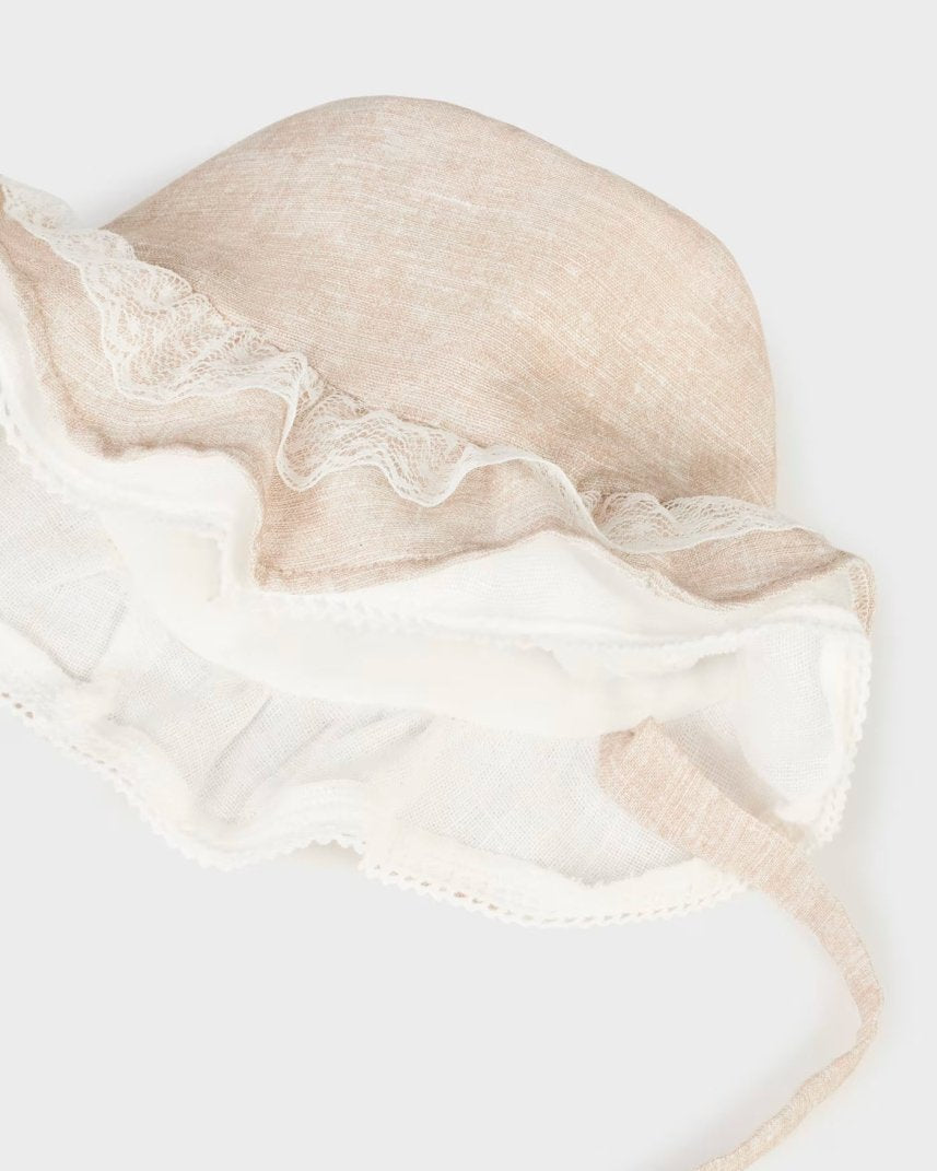 Cappello cerimonia lino neonata Mayoal Newborn Beige Mayoral Beige