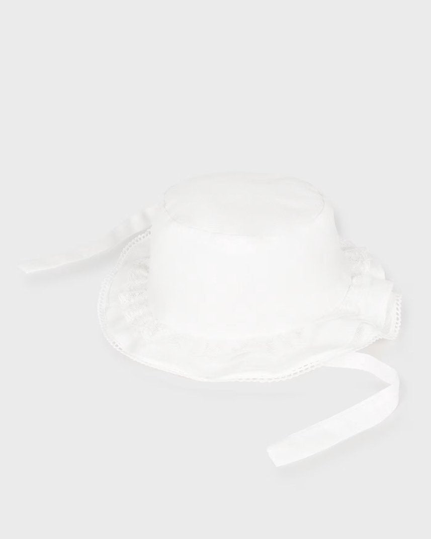 Cappello cerimonia lino neonata Mayoal Newborn panna Mayoral Panna
