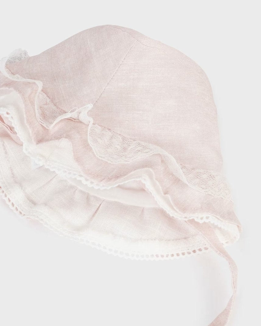 Cappello cerimonia lino neonata Mayoal Newborn Rosa Mayoral Rosa