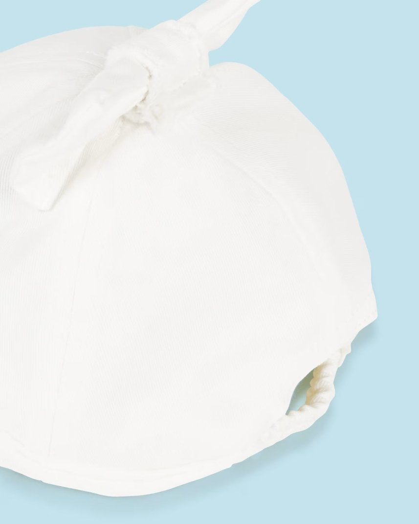 Cappello con fiocco in cotone neonata Mayoral Bianco Mayoral Bianco