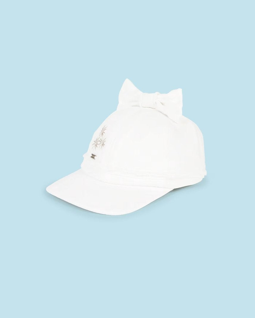 Cappello con fiocco in cotone neonata Mayoral Bianco Mayoral Bianco