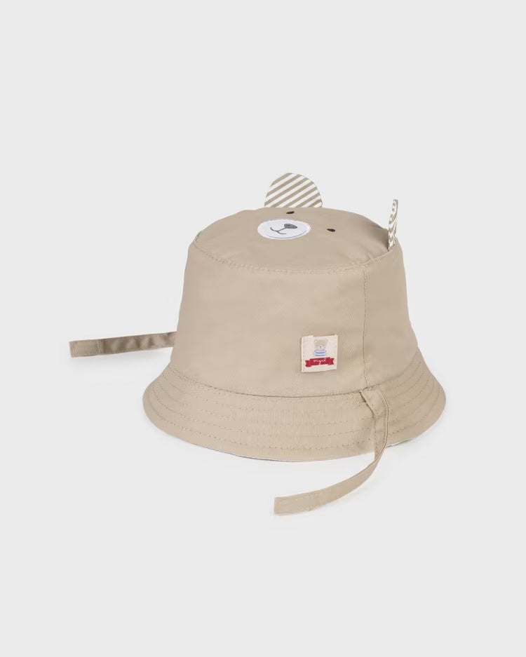 Cappello cotone reversibile beige e bianco neonato Mayoral - ErreGiModaBimbo