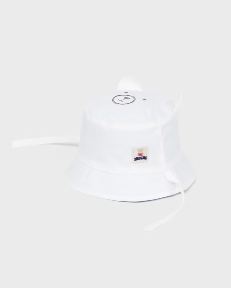 Cappello cotone reversibile bianco e azzurro neonato Mayoral - ErreGiModaBimbo
