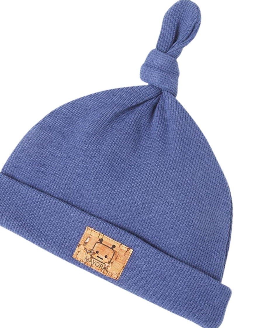 Cappello cuffia fresco cotone neonato Mayoral Newborn blu - ErreGiModaBimbo