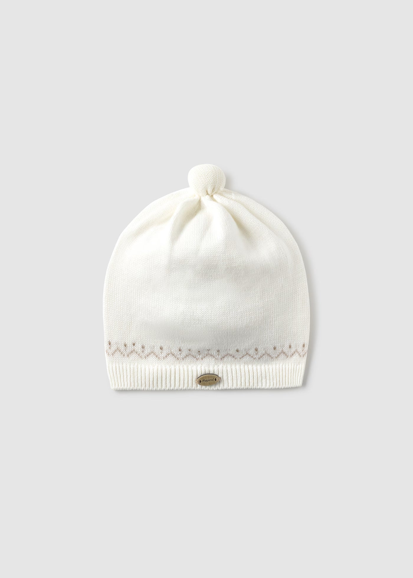 Cappello in filo di caldo cotone neonati Mayoral Newborn panna Mayoral 38 (0 Mesi)