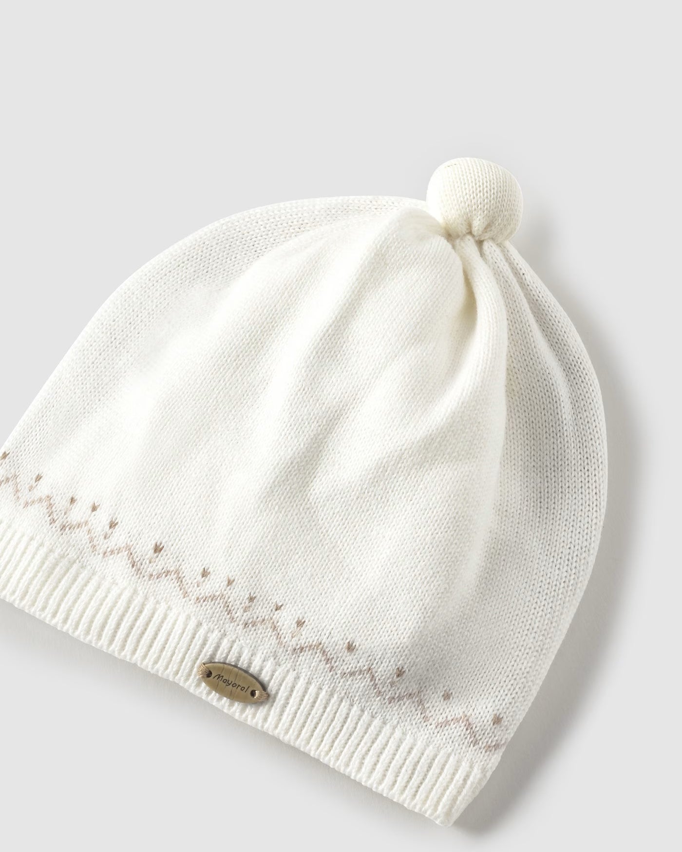 Cappello in filo di caldo cotone neonati Mayoral Newborn panna Mayoral 38 (0 Mesi)