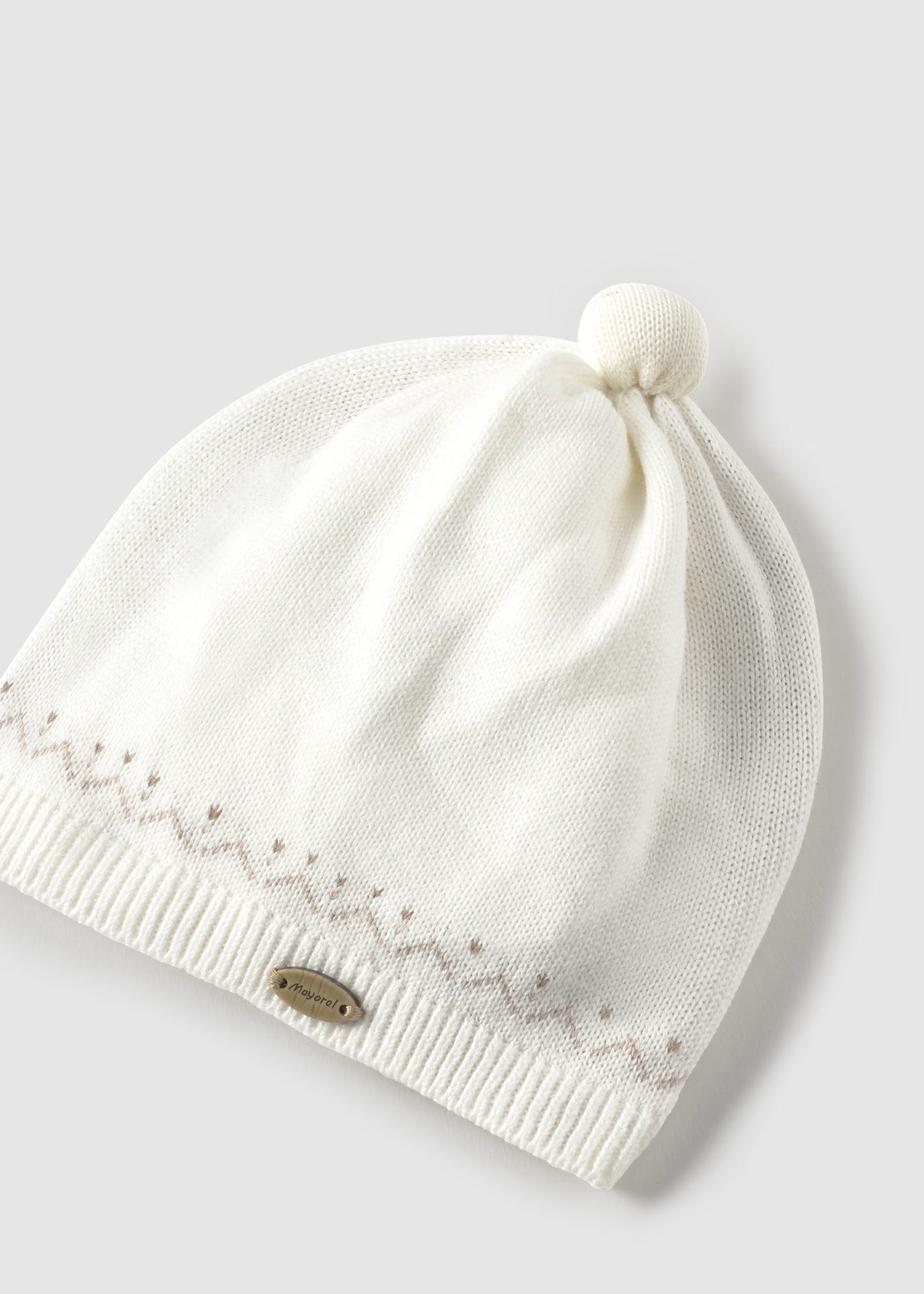 Cappello in filo di caldo cotone neonati Mayoral Newborn panna Mayoral 38 (0 Mesi)