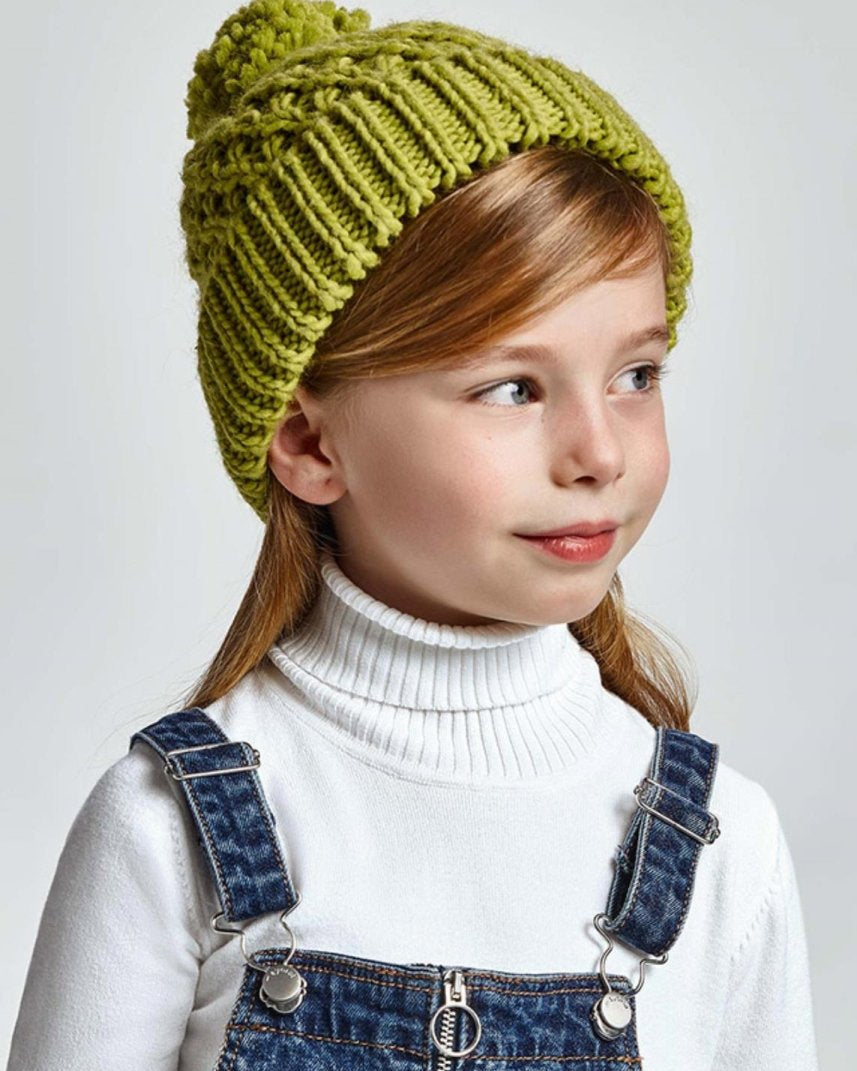Cappello in maglia bambina Mayoral verde oliva - ErreGiModaBimbo