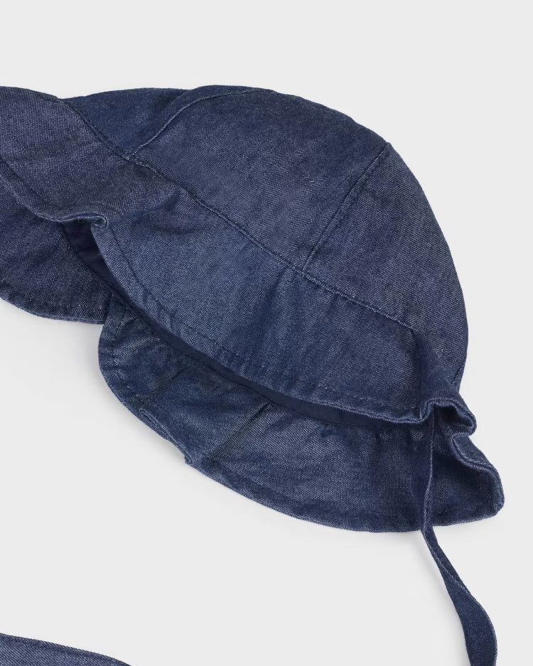 Cappello jeans con applicazione floreale neonata Mayoral - ErreGiModaBimbo