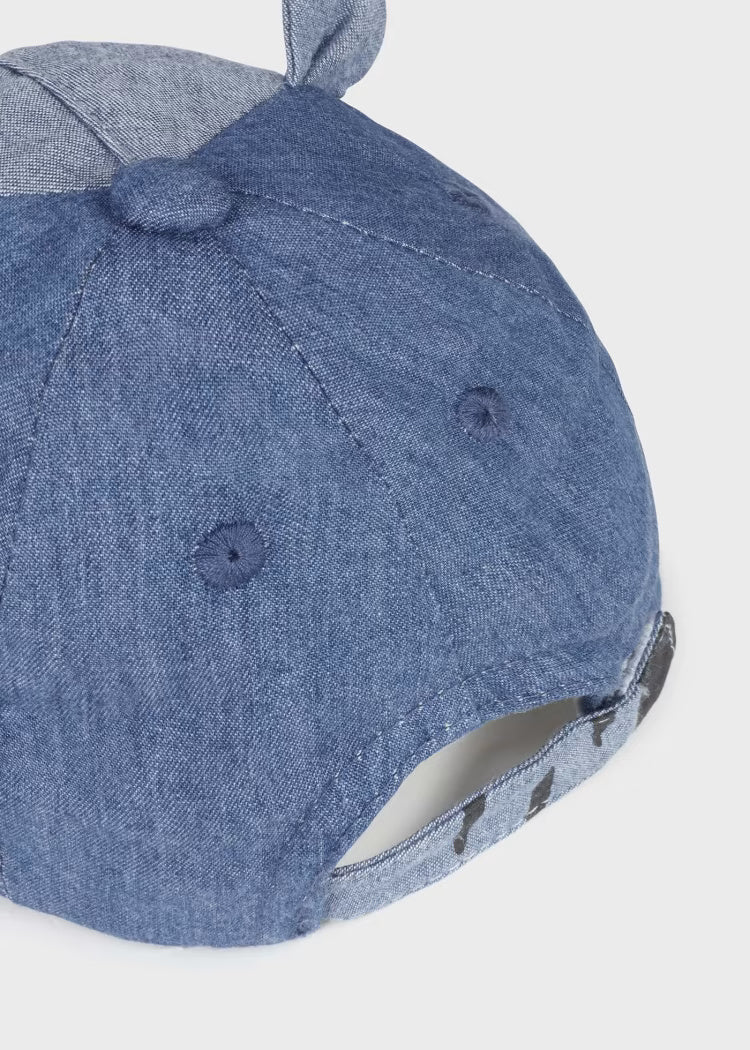 Cappello jeans motivo ricamato in cotone neonato Mayoral - ErreGiModaBimbo