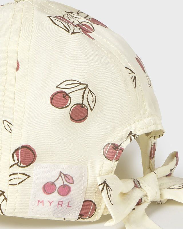 Cappello neonata Mayoral panna ciliegie rosa Mayoral 44 (6-9 Mesi)