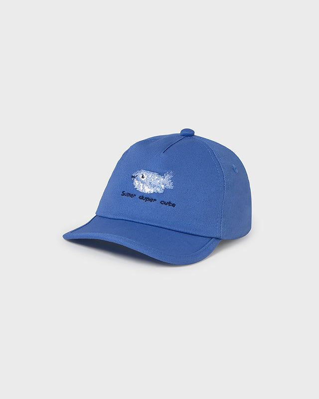 Cappello neonato Mayoral ricamo pesce blu indaco Mayoral 44 (6-9 Mesi)