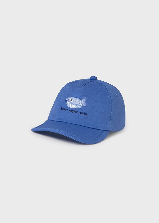 Cappello neonato Mayoral ricamo pesce blu indaco Mayoral 44 (6-9 Mesi)