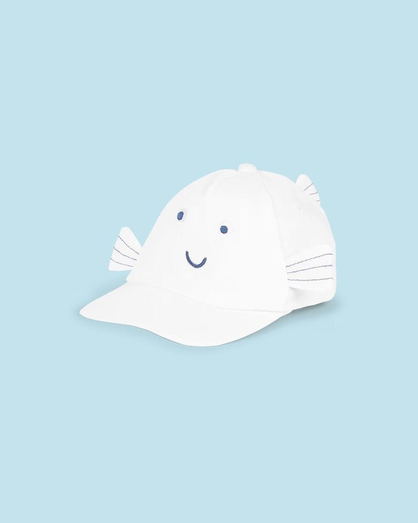 Cappello pesciolino cotone neonato Mayoral Newborn bianco Mayoral Bianco