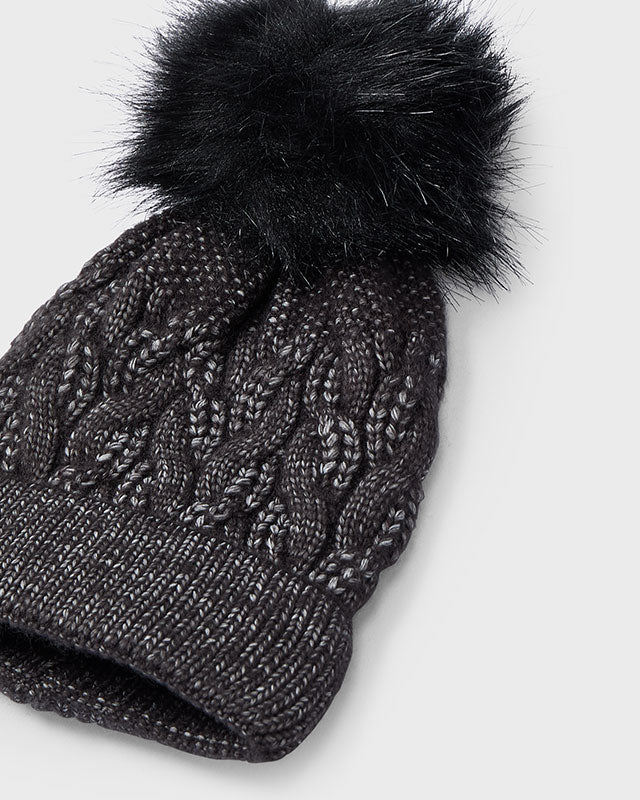 Cappello pompon bambina Mayoral antrancite Mayoral Antrancite