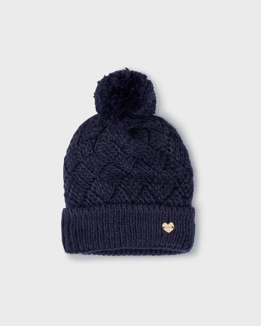 Cappello pompon bambina Mayoral blu marino - ErreGiModaBimbo
