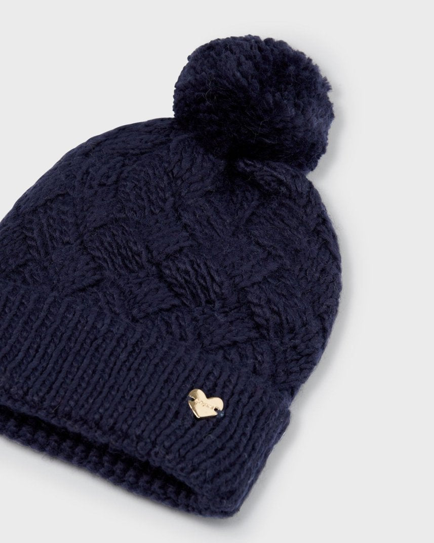 Cappello pompon bambina Mayoral blu marino - ErreGiModaBimbo