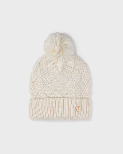 Cappello pompon bambina Mayoral panna - ErreGiModaBimbo