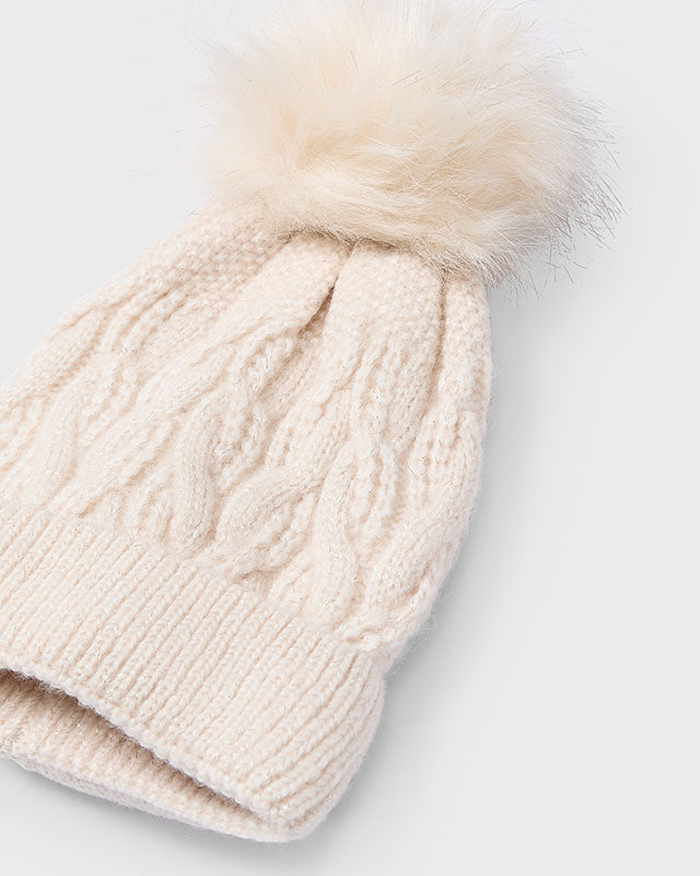 Cappello pompon bambina Mayoral panna24 Mayoral Panna