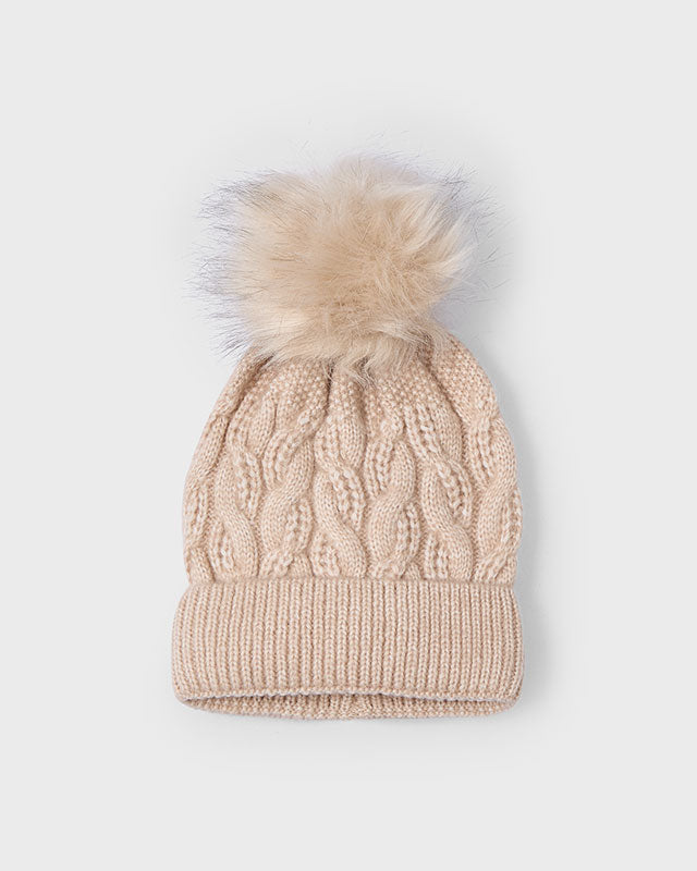 Cappello pompon bambina Mayoral sabbia Mayoral Sabbia