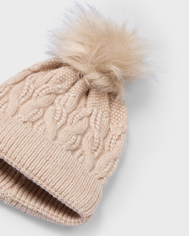 Cappello pompon bambina Mayoral sabbia Mayoral Sabbia