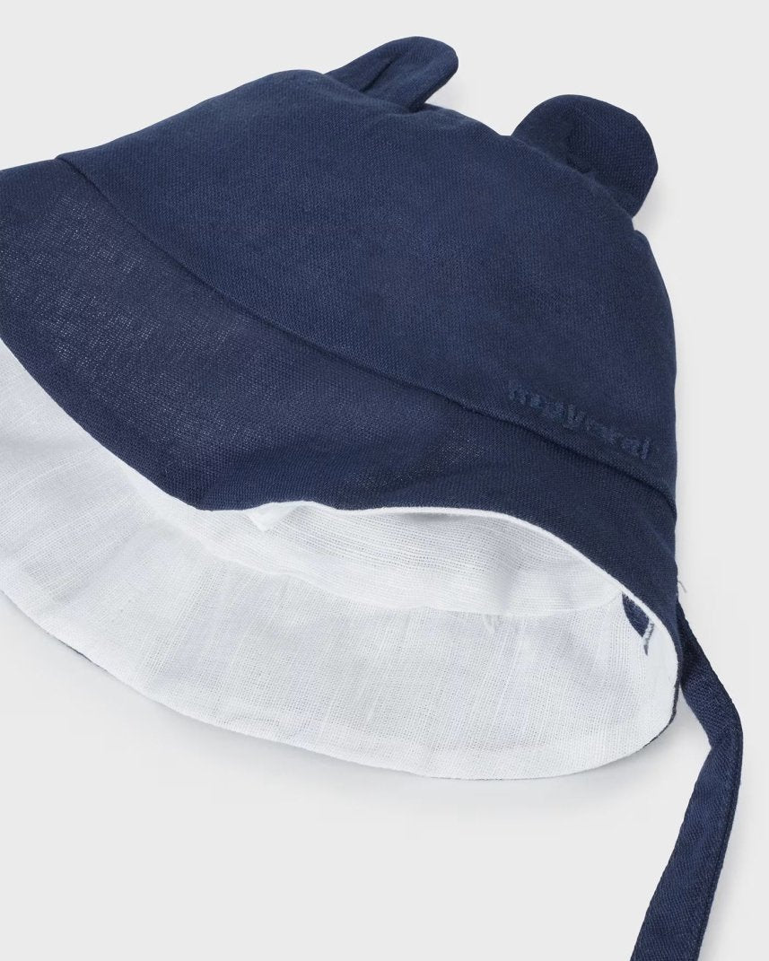 Cappello reversibile lino neonato Mayoral Newborn blu Mayoral Blu