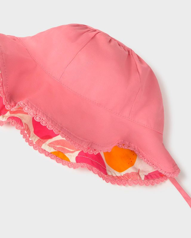 Cappello reversibile neonata Mayoral fantasia arancio e geranio Mayoral 44 (6-9 Mesi)